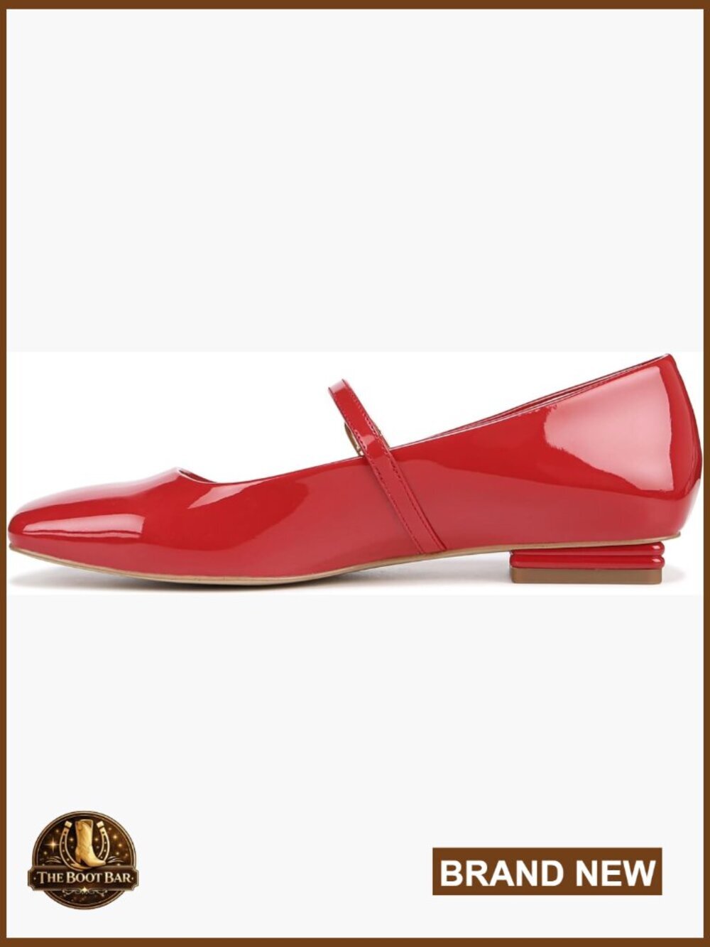 Mary Jane Flats with Adjustable Buckle, Square Toe, Platform